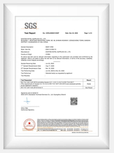  minibar Certificate CE 