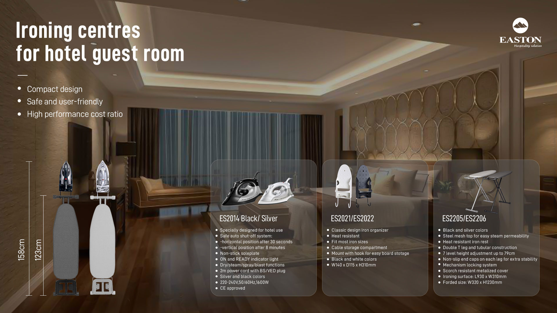 lroning centres for hotel guest room