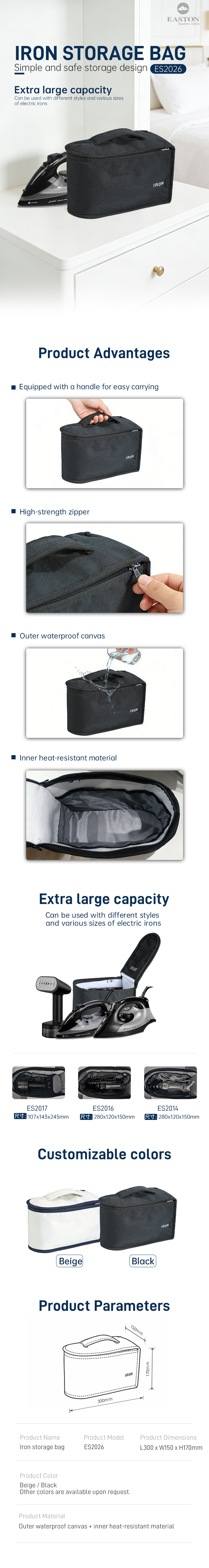 ES2026 电熨斗收纳袋 详情页-英文中文 ES2026 电熨斗收纳袋 详情页-英文中文