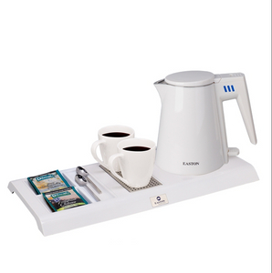 ES1026.KT.IV Hotel 0.6L Double Wall Design Electric Kettle Tray Set