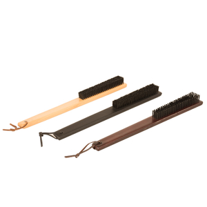 Easton Hotel 38cm Natural Mahogany Matt Black Square Head Wood Soft Coat Brush