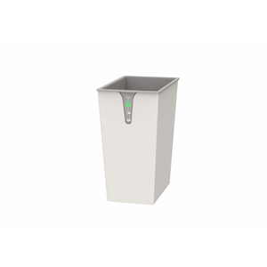 Room Use Double Layer Moon Grey Open Top Steel Rectangle Waste Bin for Hotel