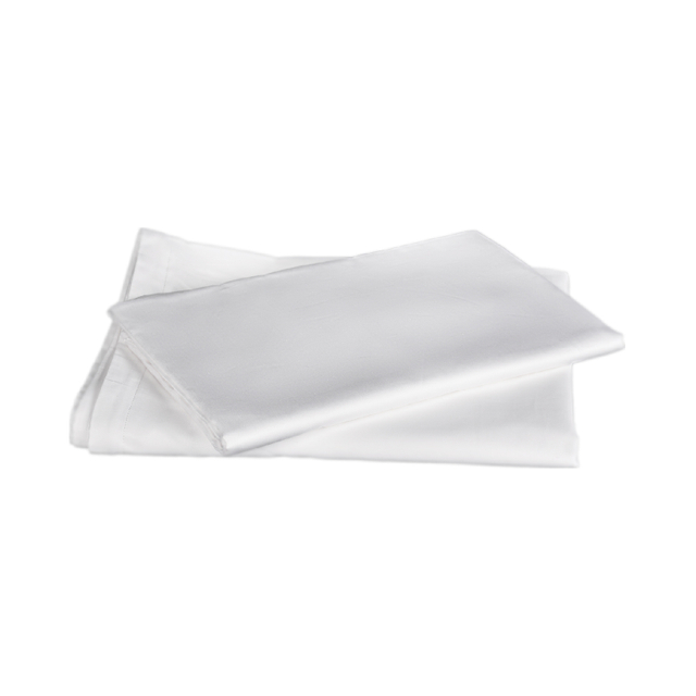 White polycotton sateen fabric of flat sheet