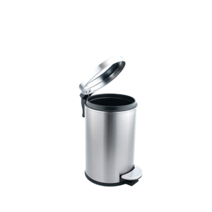Soft Close Lid Hotel Waste Bin 5L Stainless Steel Pedal Bin