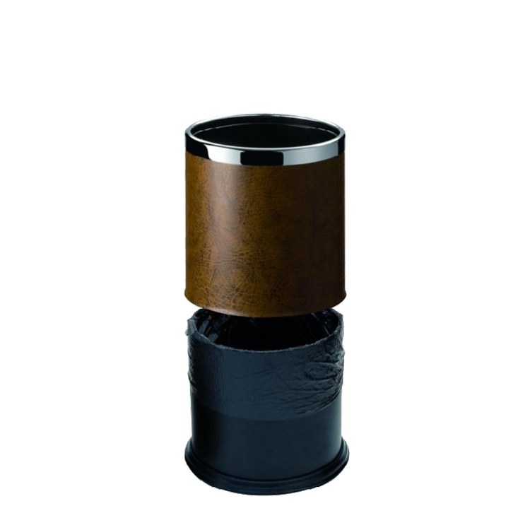 Hotel Round Shape Brown Color Pedal Bin