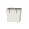 New Arrival Luxury Moon Grey Metal Rectangular Waste Bin Recycle for Hotel