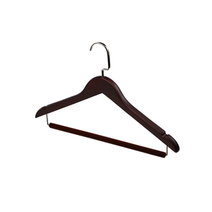 Hotel Dark Brown Beech Wooden Coat Hanger
