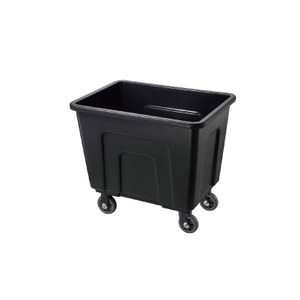 Black durable plastic material of linen trolley