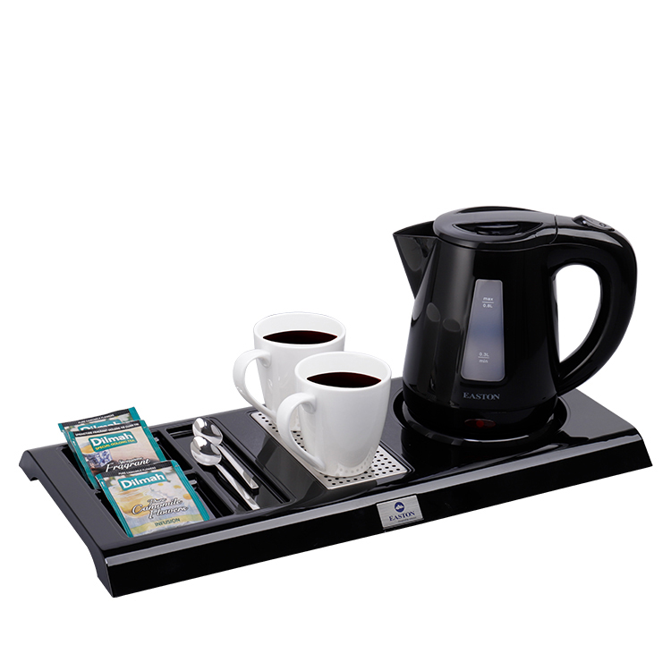 Electric Kettle Tray Set 0.8L Electric Kettle Wooden Tray Set for Hotel 