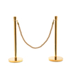 Stainless Steel with Gold Chrome Finish Stanchion for Hotel