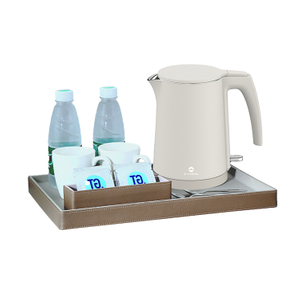 Hot Hotel 0.8L Stainless Steel Electric Kettle Tray Set