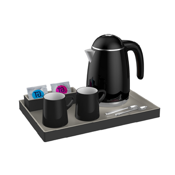 304 stainless steel inner tank hotel electric kettle leather tray set