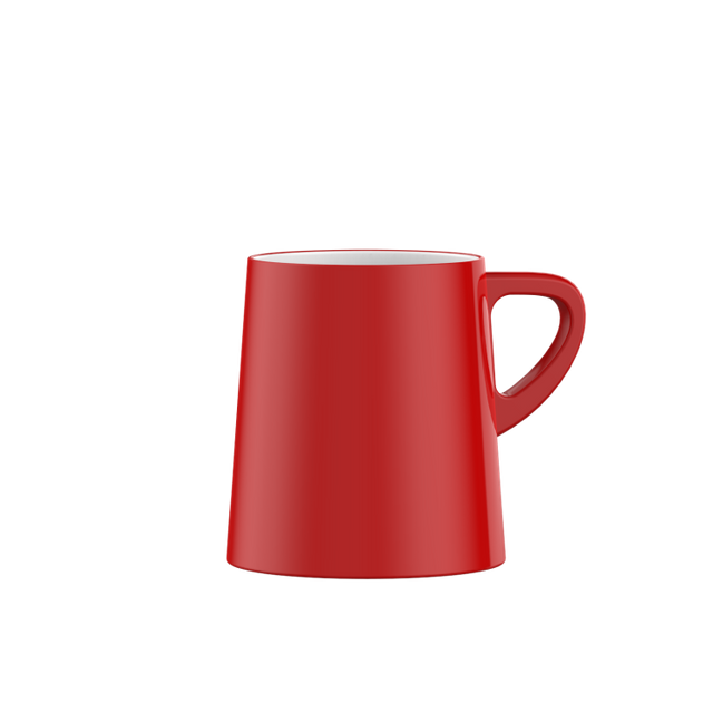 Hotel Room Ceramic Chinese Red Coffee Mugs for Sale