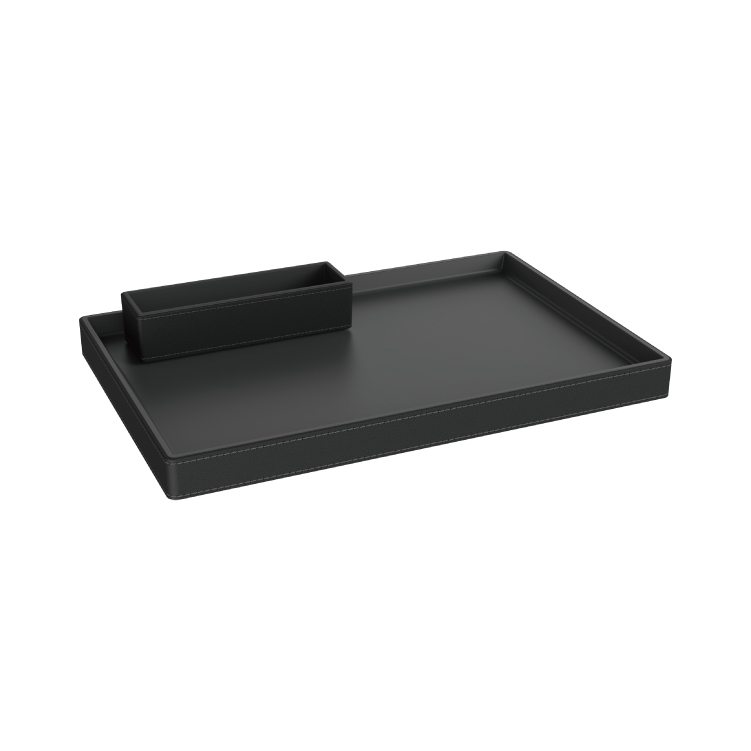 Hot electric kettle use leatherette hotel welcome tray for coffee and tea