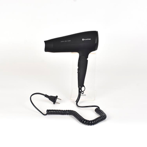 Guestroom Professional Foldable 1875w Black Hair Dryer for 5 Star Hotel