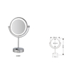 2023 desktop double sided led light makeup mirror hotel magnifying mirror 3x