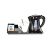 Hotel Room Light Indicator 0.8L Black Plastic Electric Water Kettle Tray Set