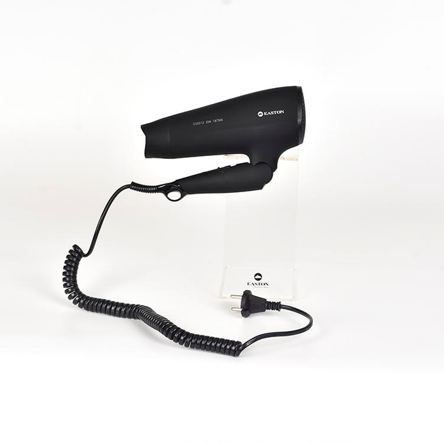 Guestroom Professional Foldable 1875w Black Hair Dryer for 5 Star Hotel