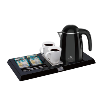 High quality hotel 360 degree rotation cordless electric kettle 1.0L with tray