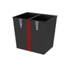 Leatherette Material with Stitches Double Layer Design Room Recycle Bin 