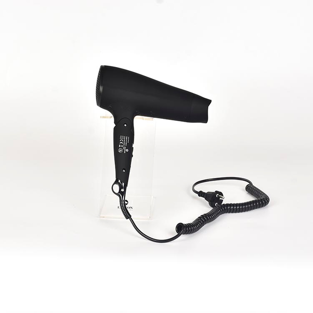 Guestroom Professional Foldable 1875w Black Hair Dryer for 5 Star Hotel