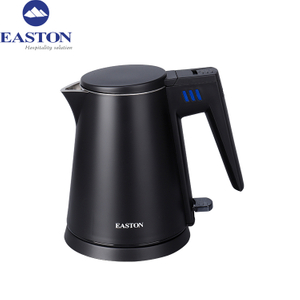 Hotel Cordless Double Wall Black Electric Hot Water Tea Kettle