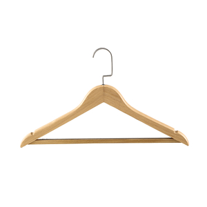 Hotel Matt Natural Anti-slip Rubber Teeth Wood Mela Hanger