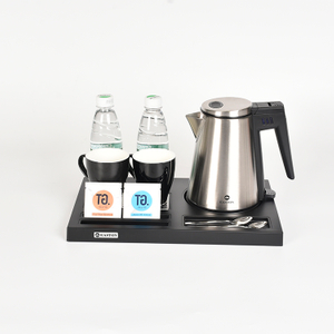 Wholesale Top Quality Hotel Guestroom Cordless 0.8l Capacity Electric Kettle with Tray