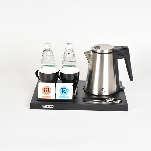 Wholesale Top Quality Hotel Guestroom Cordless 0.8l Capacity Electric Kettle with Tray