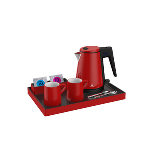Stainless Steel 0.8 Litres Tea Electric Kettle with Tray Set for Hotel Use
